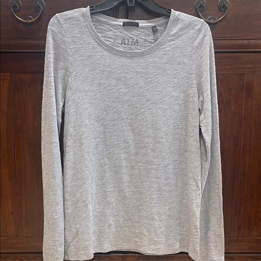 ATM Anthony Thomas Melillo Heather Gray Long Sleeve Tee